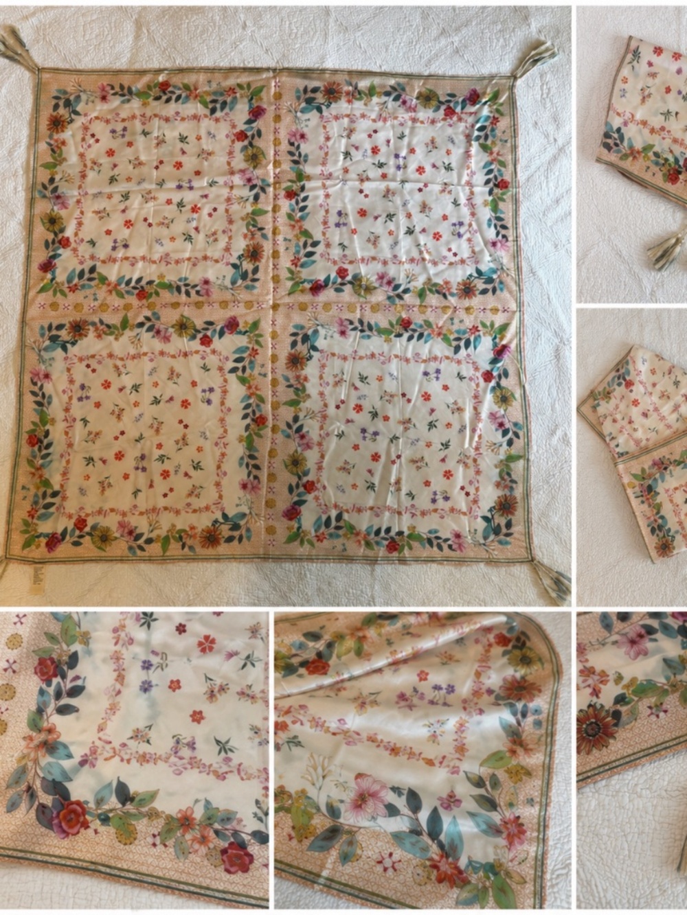 Johnny Was Nani Silk Scarf - Beautiful Bohemian Floral Print